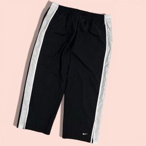 Nike Dri Fit Cropped Pull On Track Pants Womens  S(4-6) Black White Pockets